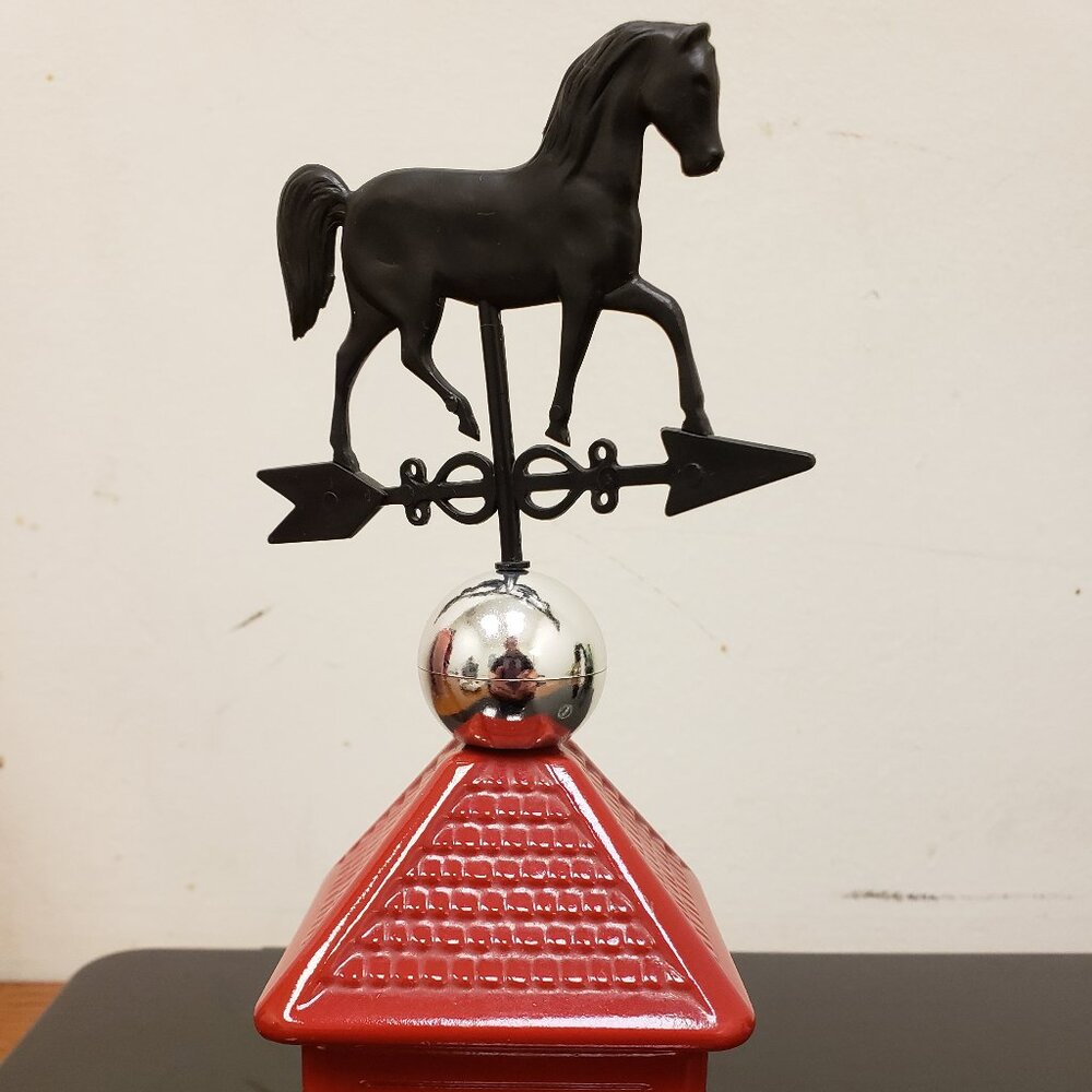 Vintage Avon HORSE WEATHERVANE RED ROOF Glass Collectible Bottle - Picture 3 of 7